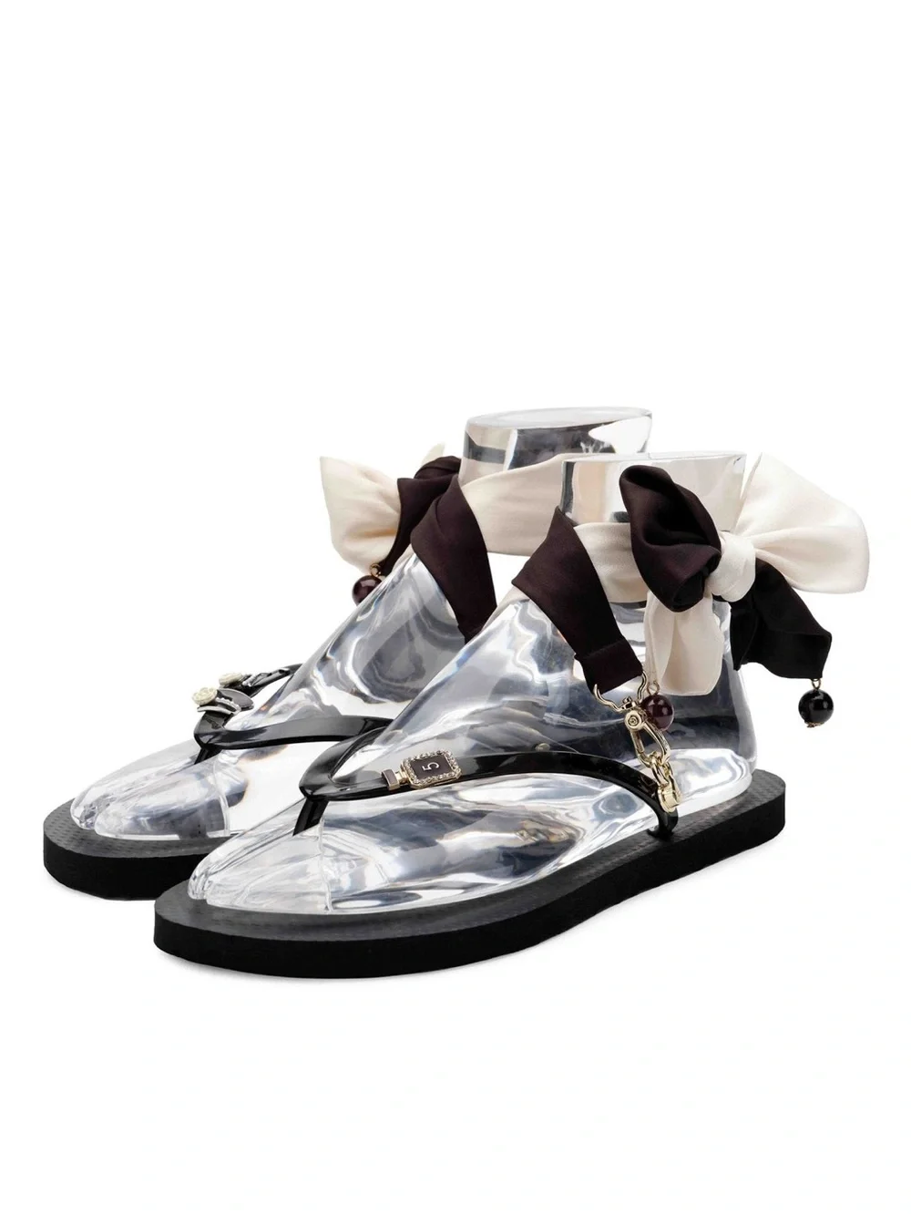Peggell | 8-9 Glamflips Silk Strap Charm Flip Flops